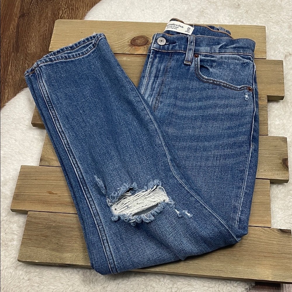 Abercrombie & Fitch The‎ Ankle Straight Ultra High Rise Jeans